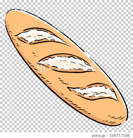 手繪法式麵包 100757586