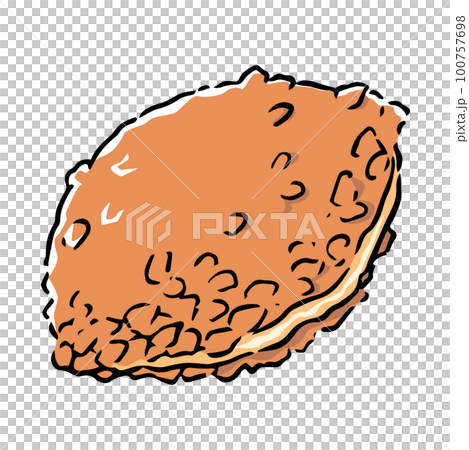 手繪咖哩麵包 100757698