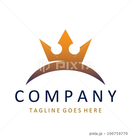 Royal Lion crown logo template. 100759770