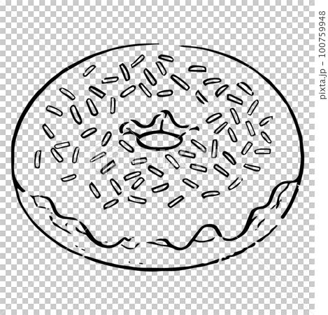 Hand-painted chocolate donuts black and white Hand-painted chocolate donuts black and white 100759948