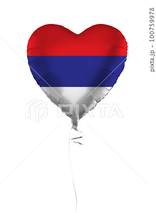 Serbia concept. Balloon with Serbian flag isolated 100759978
