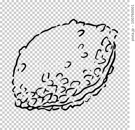 Hand-painted curry bread black and white 100760001