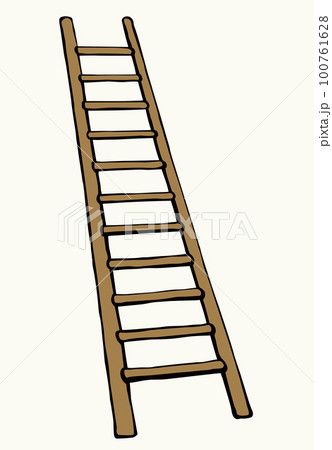 Vector drawing of high ladder 100761628