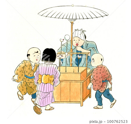 水飴売り 100762523