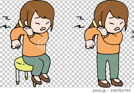 肩痛的女人 肩痛的女人 100762744