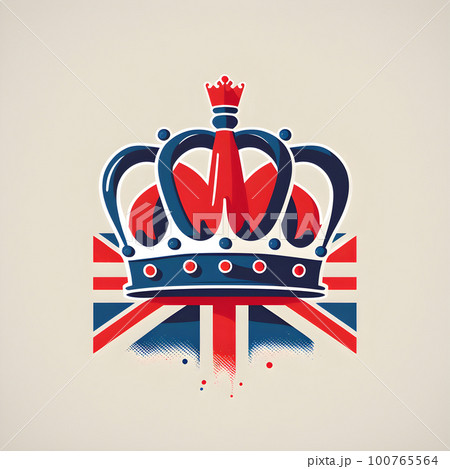 United Kingdom Royal Crown on Great Britain flag 100765564