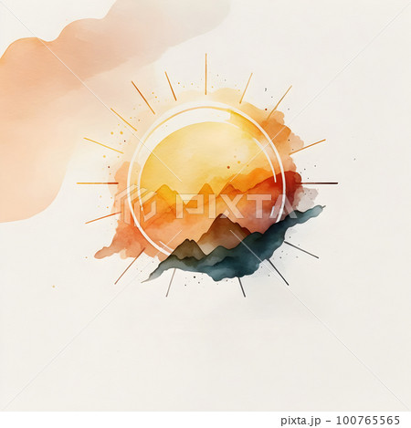 Earth Day minimalistic nature protect emblem 100765565