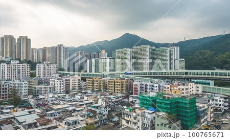 Squatter at Tai Wai, Sha Tin, Hong Kong March 18 2023 Squatter at Tai Wai, Sha Tin, Hong Kong March 18 2023 100765671