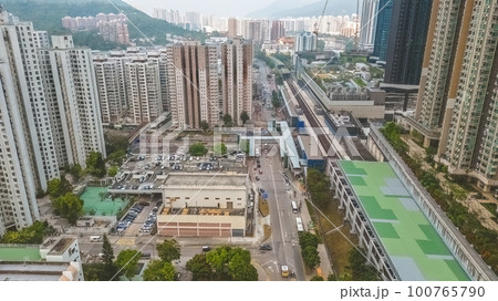 Landscape of in Tai Wai station, Sha Tin district. March 18 2023 100765790