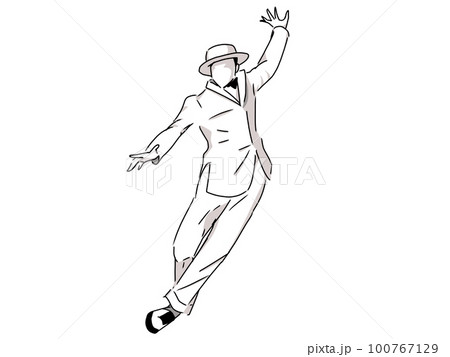 タップダンスをする男性ダンサー 100767129