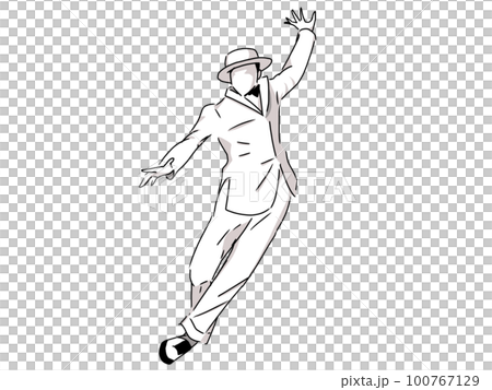 タップダンスをする男性ダンサー 100767129