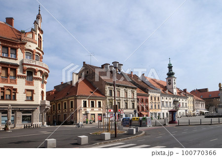 Main Square of the city of Maribor in Slovenia Main Square of the city of Maribor in Slovenia 100770366