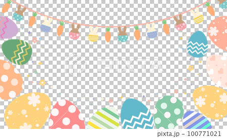 Easter Sale Bunny Egg and Bunting Background EPS 10 Vector Stock