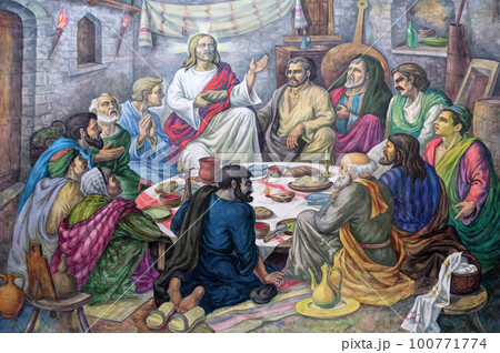 Last supper altarpiece in Mother Teresa cathedral in Vau i Dejes, Albania Last supper altarpiece in Mother Teresa cathedral in Vau i Dejes, Albania 100771774