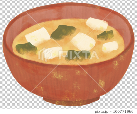 豆腐とワカメのみそ汁 豆腐とワカメのみそ汁 100771966
