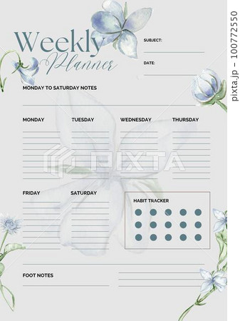 Minimalistic planners , daily, weely, monthly. Annual wall calendar planner template. Week starts on Monday.Clear and simple printable to do list. Business organizer page. Paper sheet. 100772550