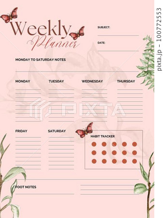 Minimalistic planners , daily, weely, monthly. Annual wall calendar planner template. Week starts on Monday.Clear and simple printable to do list. Business organizer page. Paper sheet. 100772553