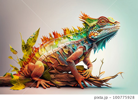 ONE PIECE / Iguana ワンピースアート/イグアナ Free Vectors | iguana
