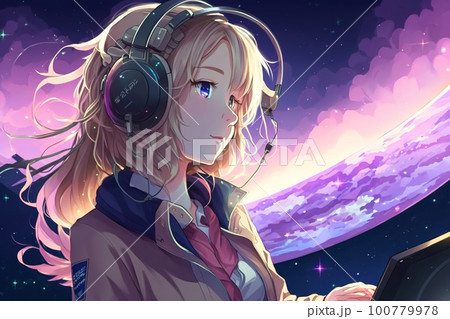 Anime girl listening to music - Kuro Hyou Photo (43369614) - Fanpop