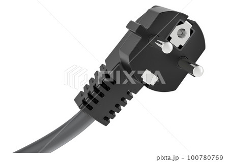 Electric plug, 3D rendering Electric plug, 3D rendering 100780769