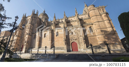 Panoramic photo of Salamanca catedral in Spain Panoramic photo of Salamanca catedral in Spain 100783115