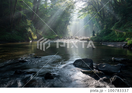 美流と光芒と新緑 美流と光芒と新緑 100783337