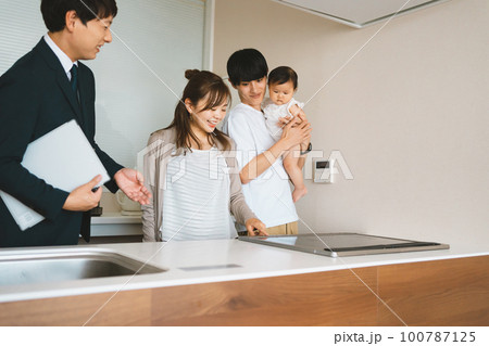 赤ちゃん連れの不動産物件探し 100787125