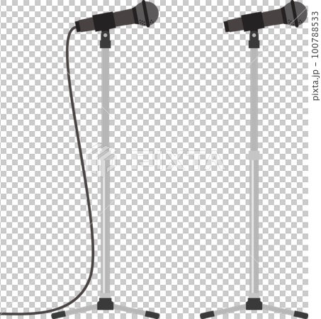 A microphone set on a microphone stand (sideways) 100788533