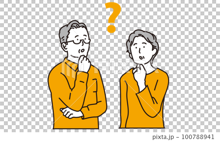Wondering elderly couple 100788941