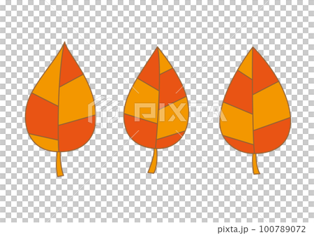 Leaf illustration set (dead leaves) Leaf illustration set (dead leaves) 100789072