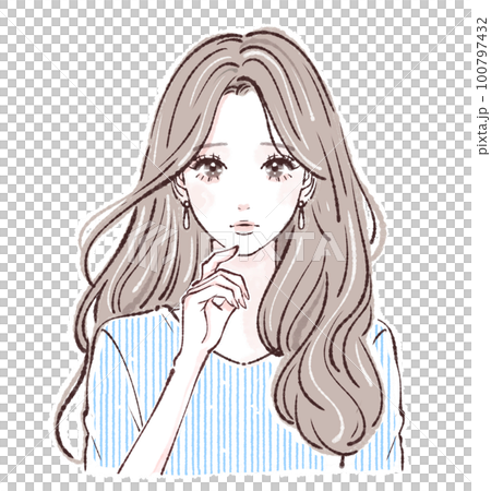 女性插畫素材 女性插畫素材 100797432