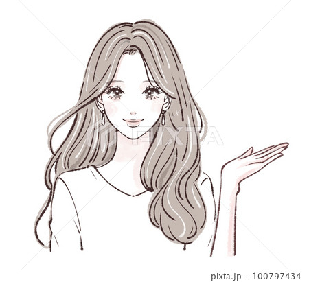 女性のイラスト素材 女性のイラスト素材 100797434