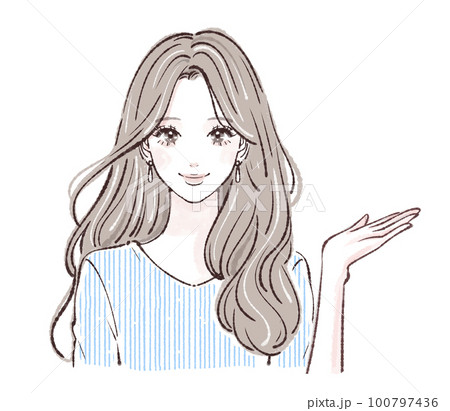 女性のイラスト素材のイラスト素材 [100797436] - PIXTA