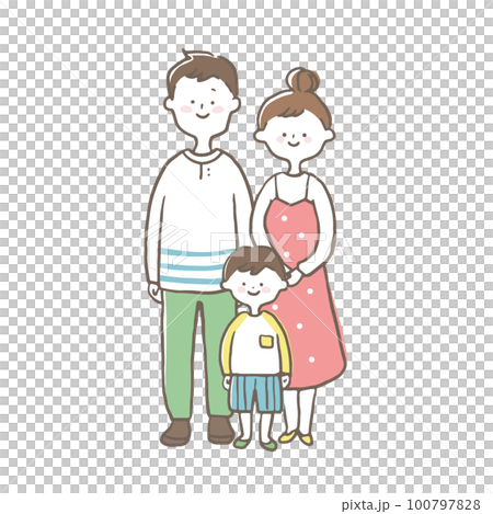 young family with one child 100797828