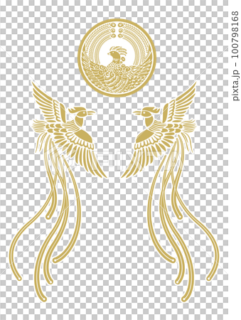 Chinese phoenix in japan_鳳凰セット_素材：ベクター_グラフィック 100798168