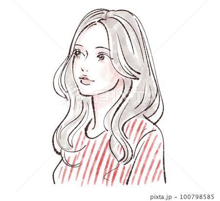 女性のイラスト素材 女性のイラスト素材 100798585