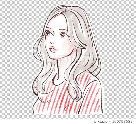 女性のイラスト素材 女性のイラスト素材 100798585