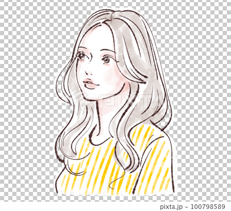 Female illustration material Female illustration material 100798589