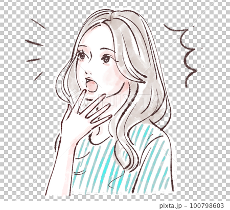 Female illustration material Female illustration material 100798603