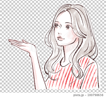 Female illustration material Female illustration material 100798638