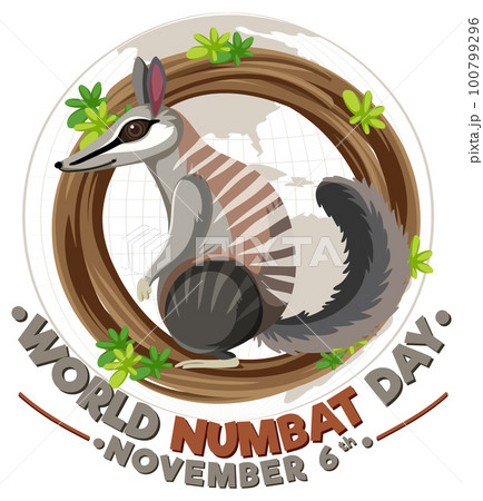 World Numbat Day Logo Concept World Numbat Day Logo Concept 100799296