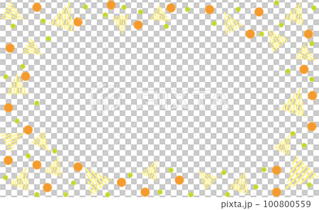 cute hand drawn striped triangular frame 100800559