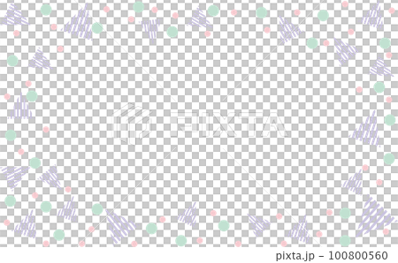 cute hand drawn striped triangular frame 100800560