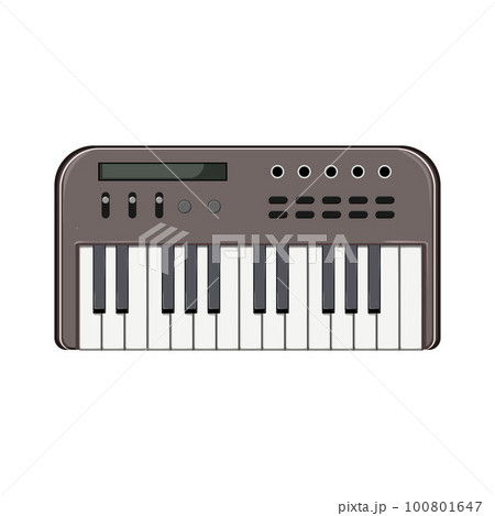 instrument synthesizer audio cartoon vector illustration instrument synthesizer audio cartoon vector illustration 100801647