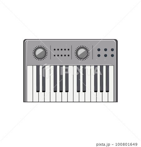 button synthesizer audio cartoon vector illustration button synthesizer audio cartoon vector illustration 100801649
