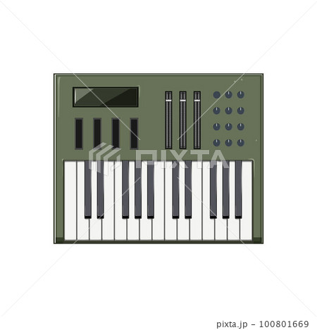 dj synthesizer audio cartoon vector illustration dj synthesizer audio cartoon vector illustration 100801669