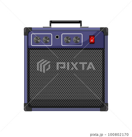 studio guitar amplifier cartoon vector illustration 100802170