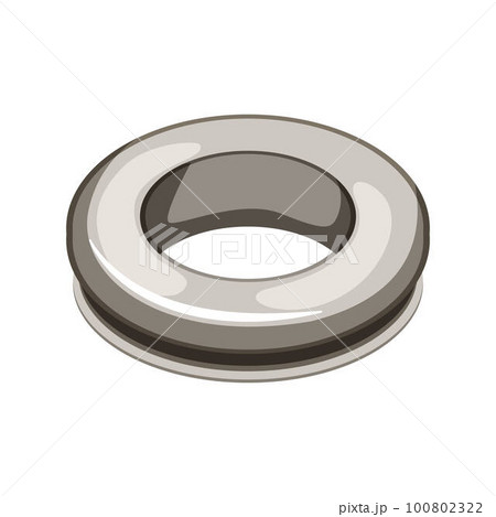 fastener grommet ring cartoon vector illustration 100802322