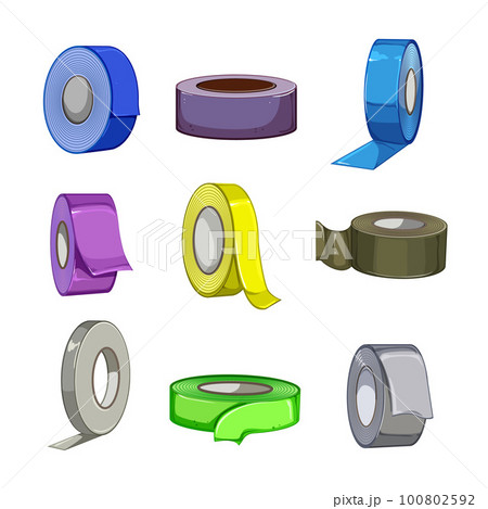 duct tape set cartoon vector illustration 100802592