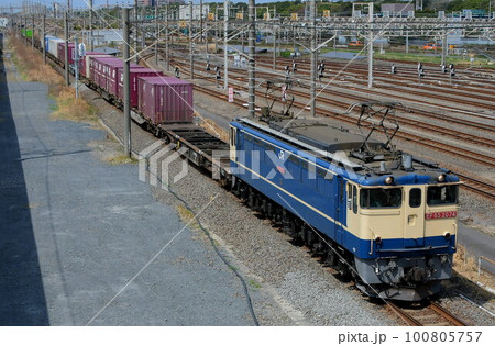 4097レ　EF65 2074＋コンテナ　京葉線　海浜豊砂 100805757